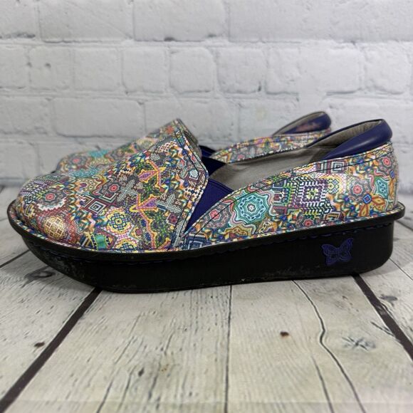 Alegria Debra Clogs Women 9.5-10 EU 40 Comfort Nurse Slip Resistant Floral Shoes - Picture 5 of 11